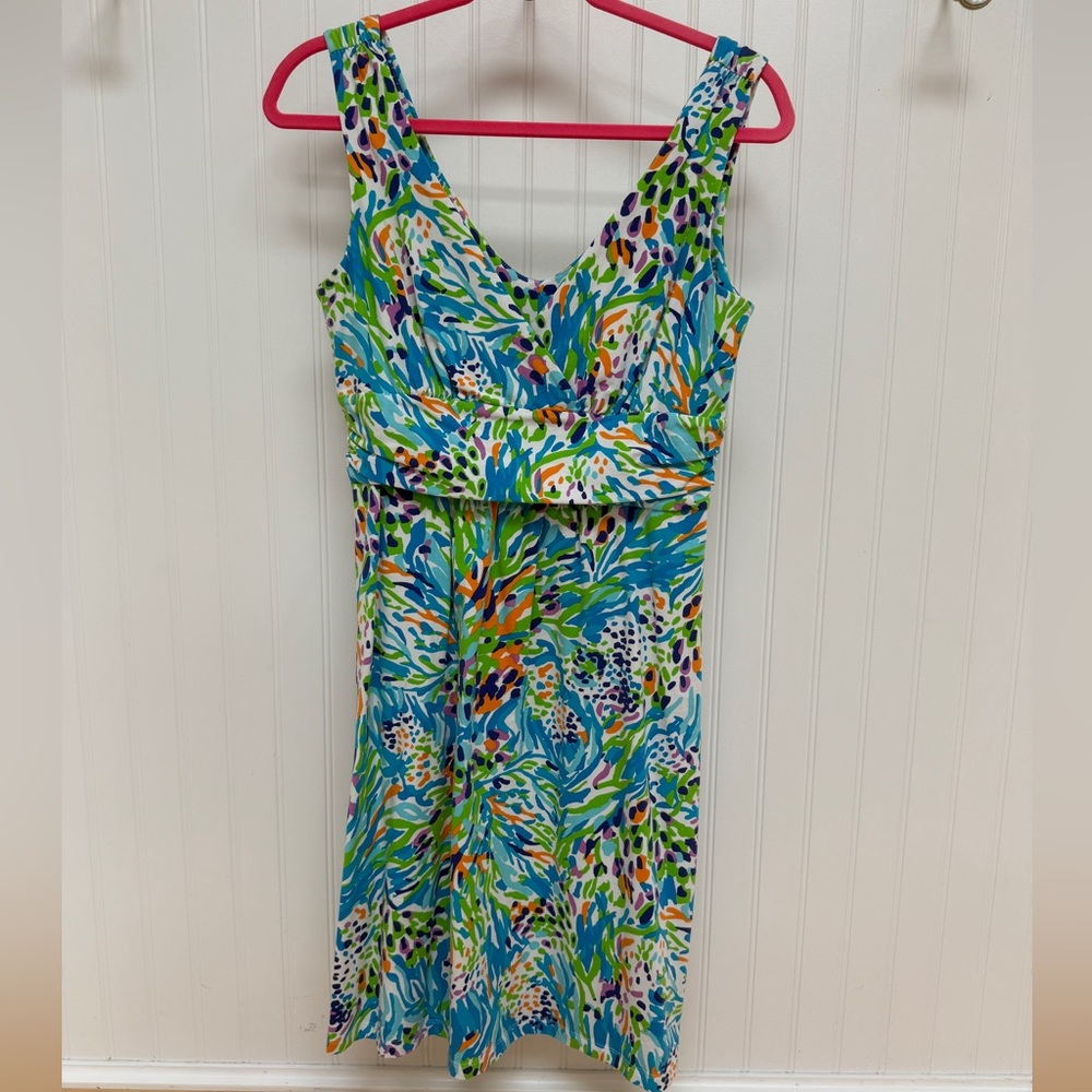 Lilly Pulitzer Resort White Sea Soiree Shianne Dress size Large EEUC